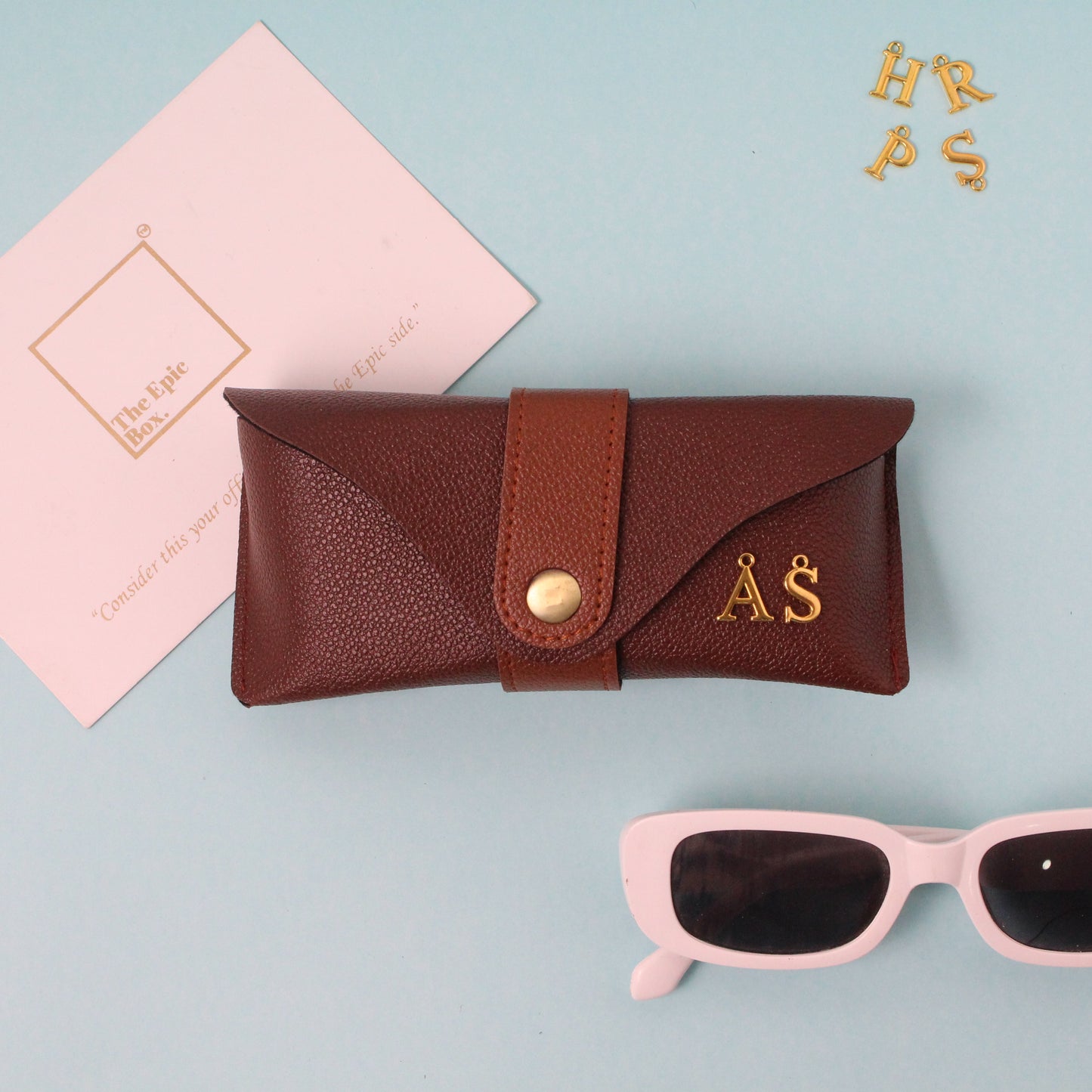 Personalized Dual Colour Pebble Texture Sunglass Cover