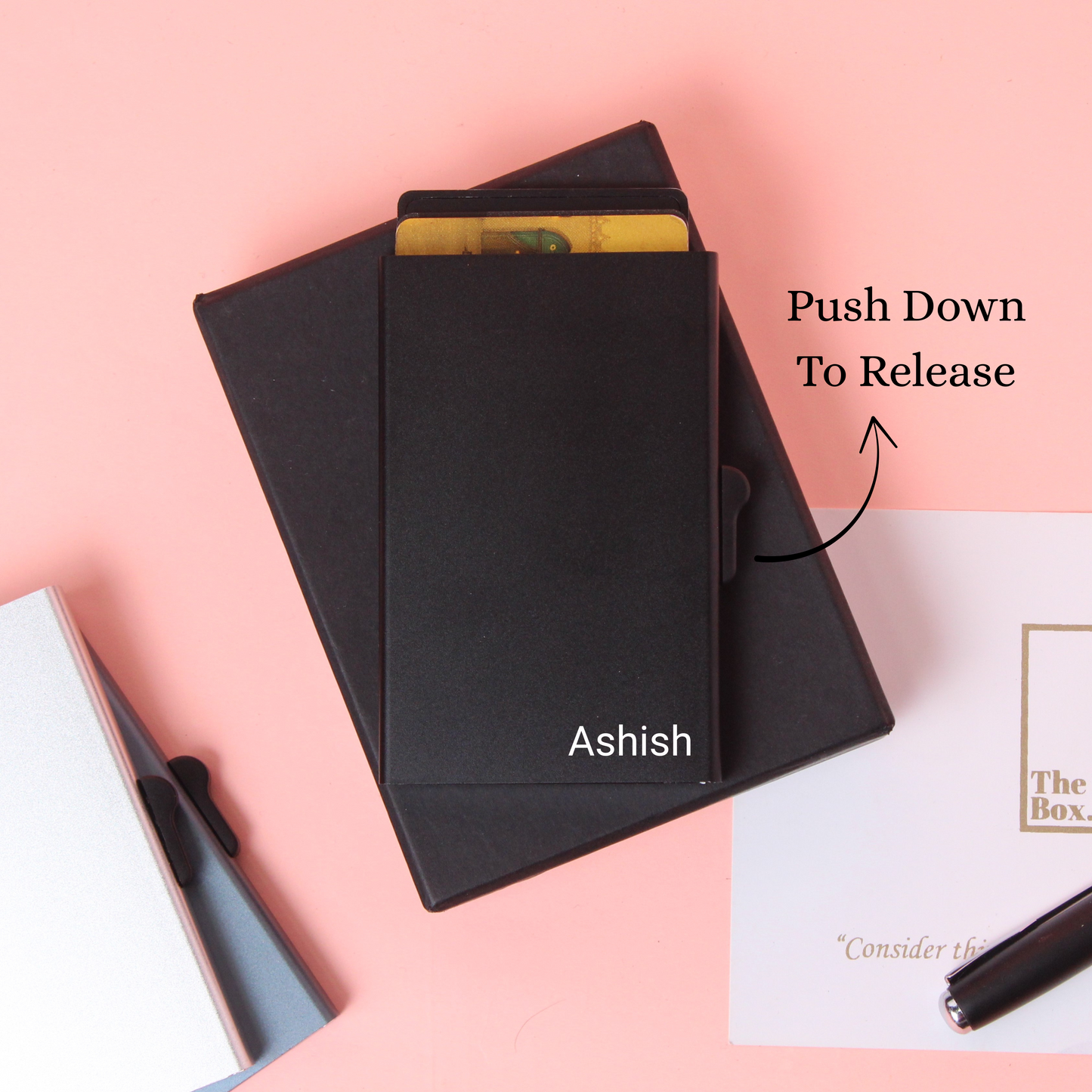 Personalized SmartPull RFID-Protected Cardholder