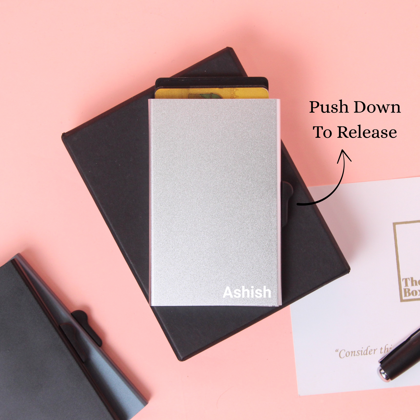 Personalized SmartPull RFID-Protected Cardholder
