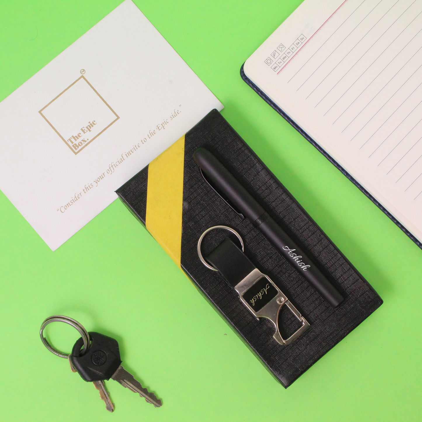 Personalized Classy Pen & Keychain Combo