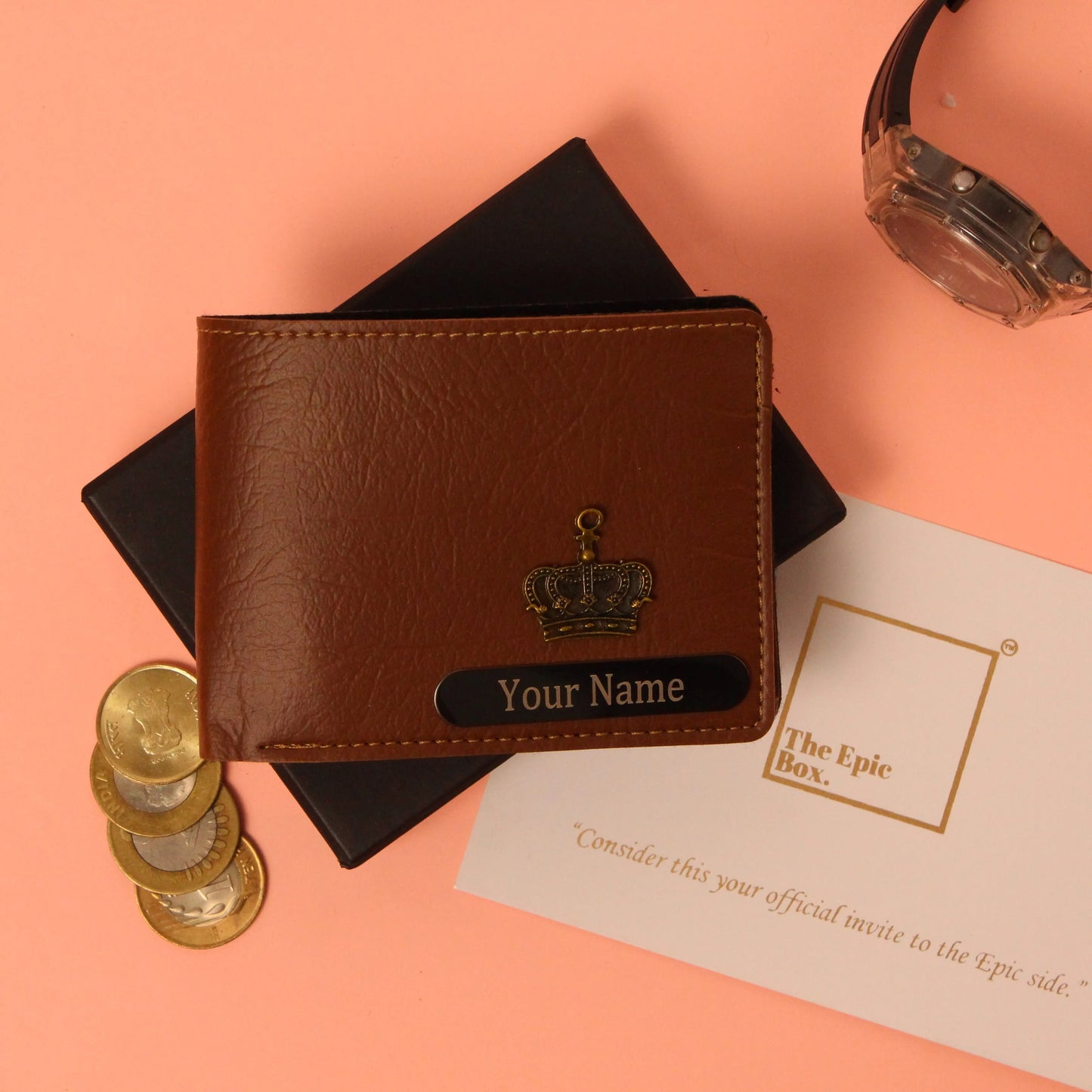 Personalized Ridge Texture Wallet