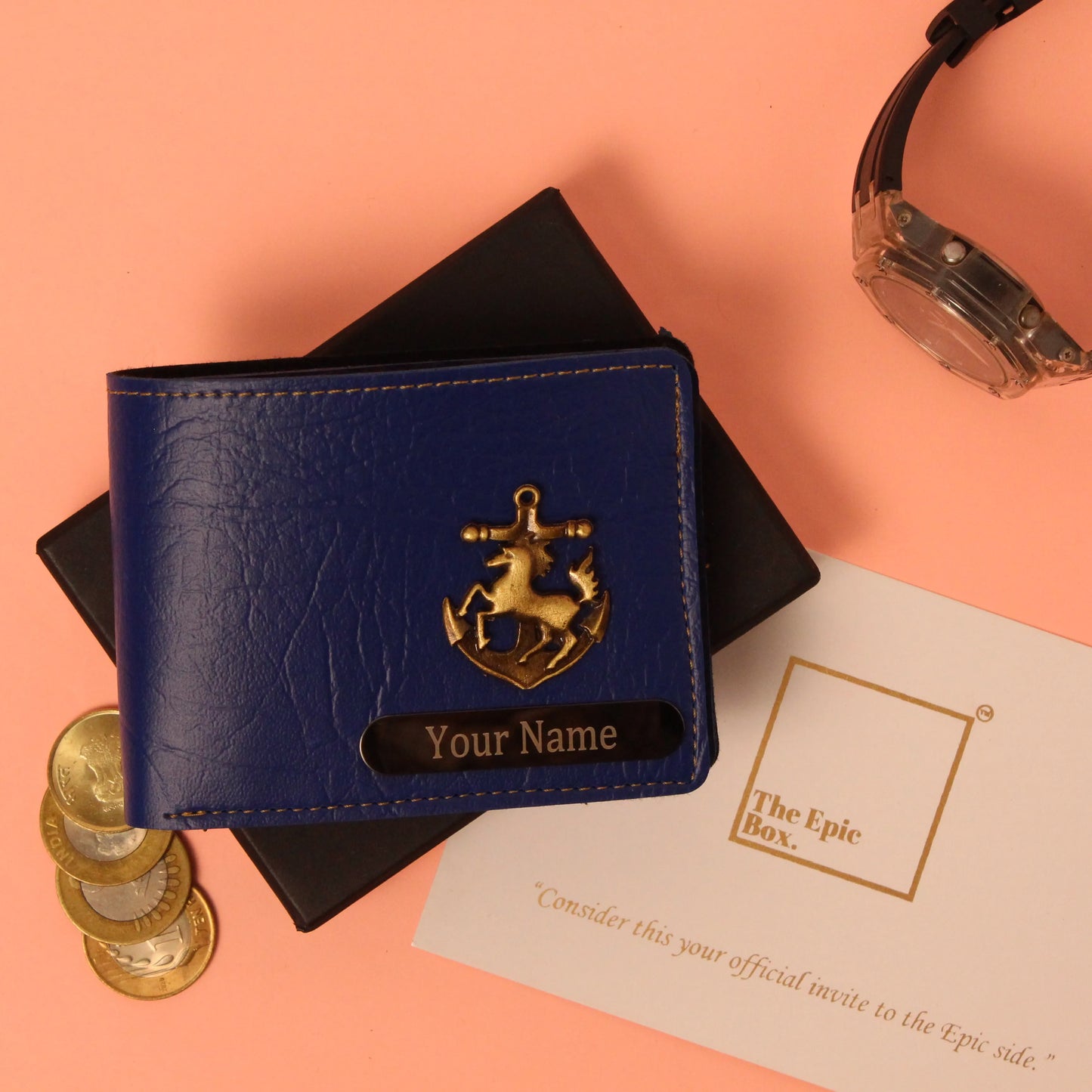 Personalized Ridge Texture Wallet