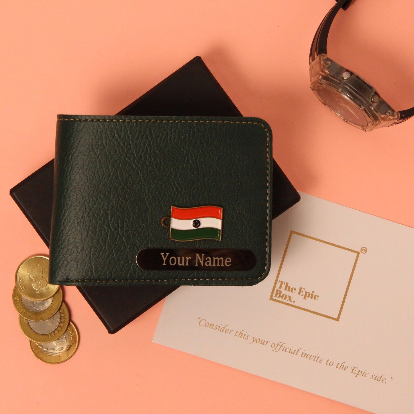 Personalized Ridge Texture Wallet