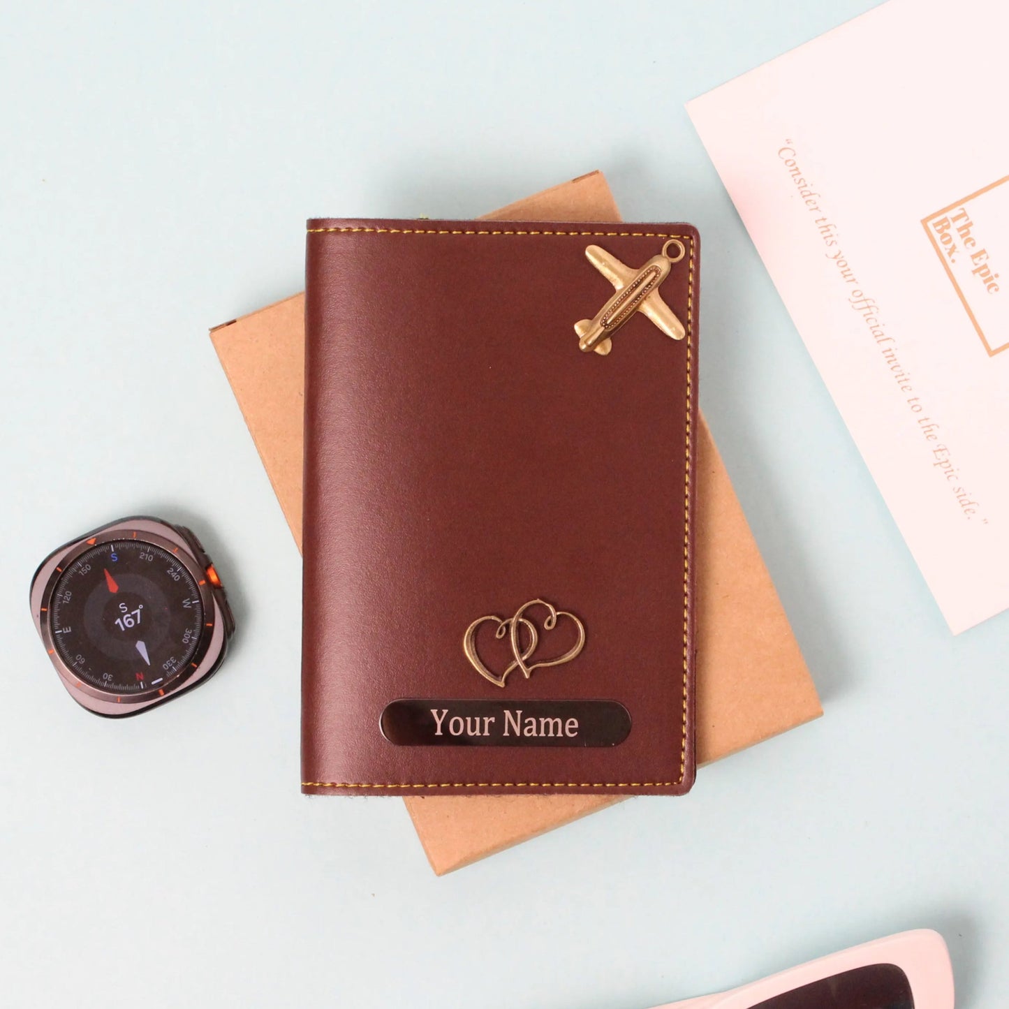 Personalized Classic Texture Passport Cover