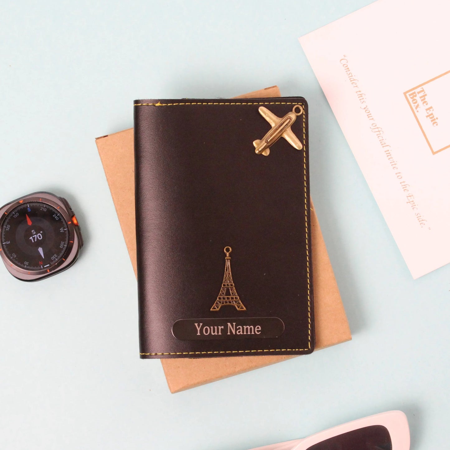 Personalized Classic Texture Passport Cover