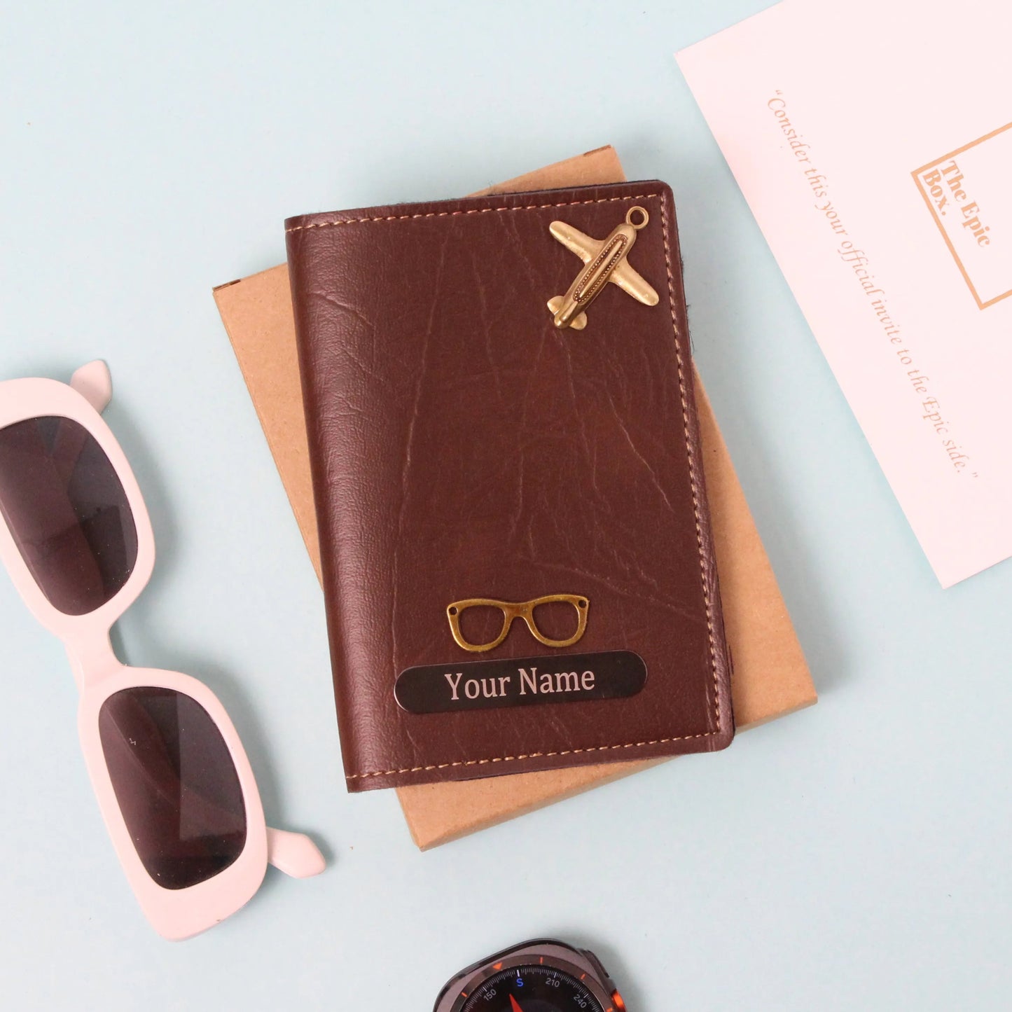 Personalized Ridge Texture Passport Cover