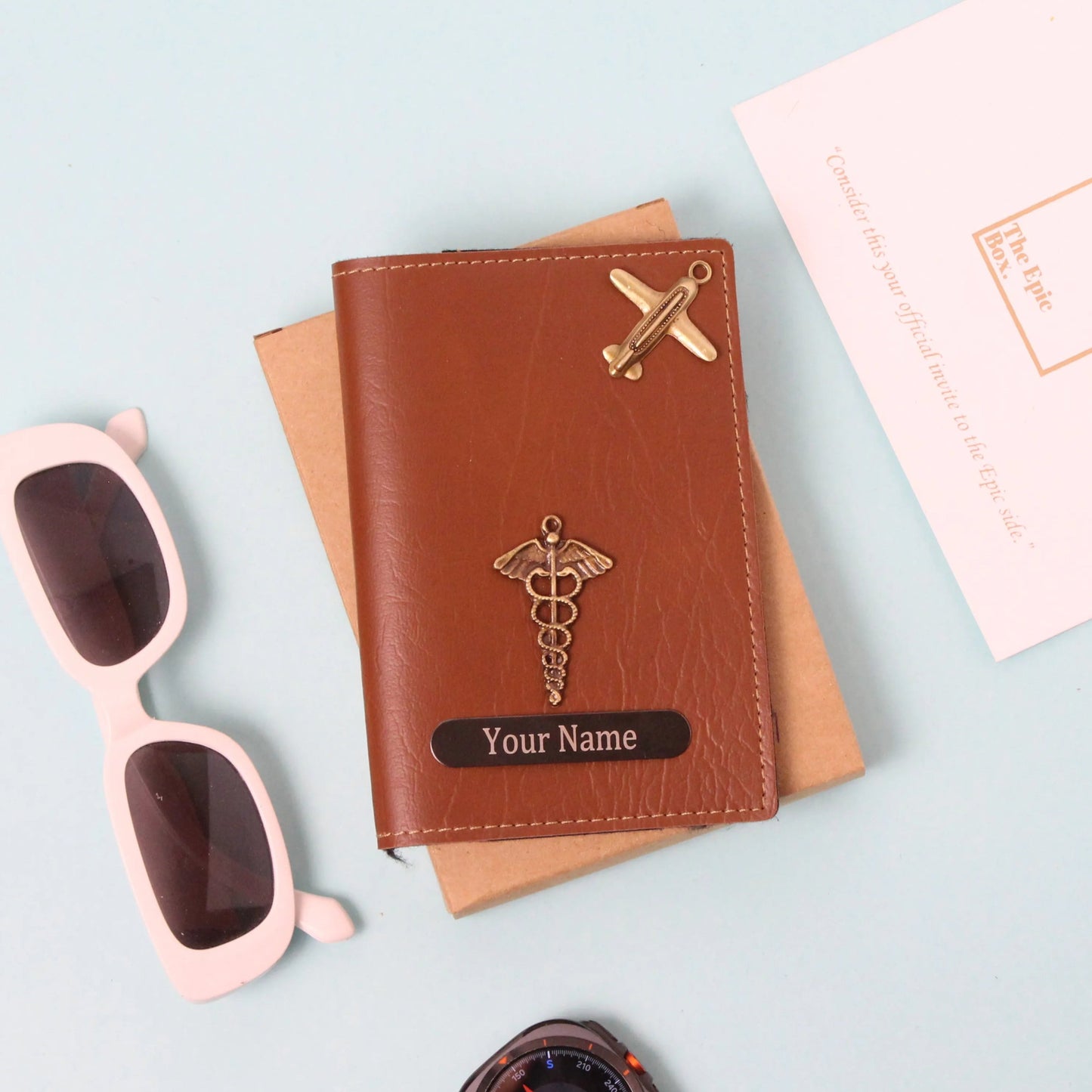 Personalized Ridge Texture Passport Cover