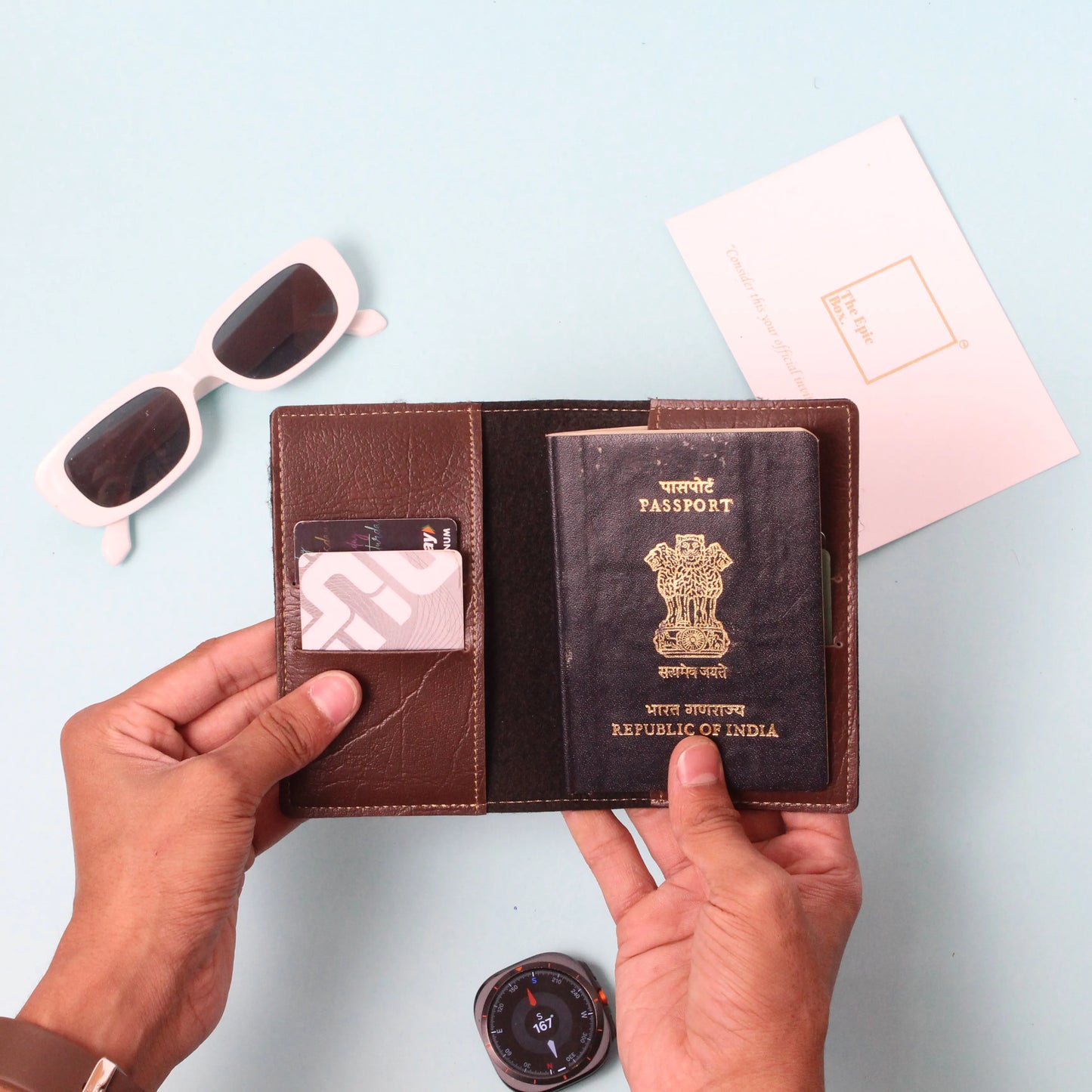 Personalized Ridge Texture Passport Cover