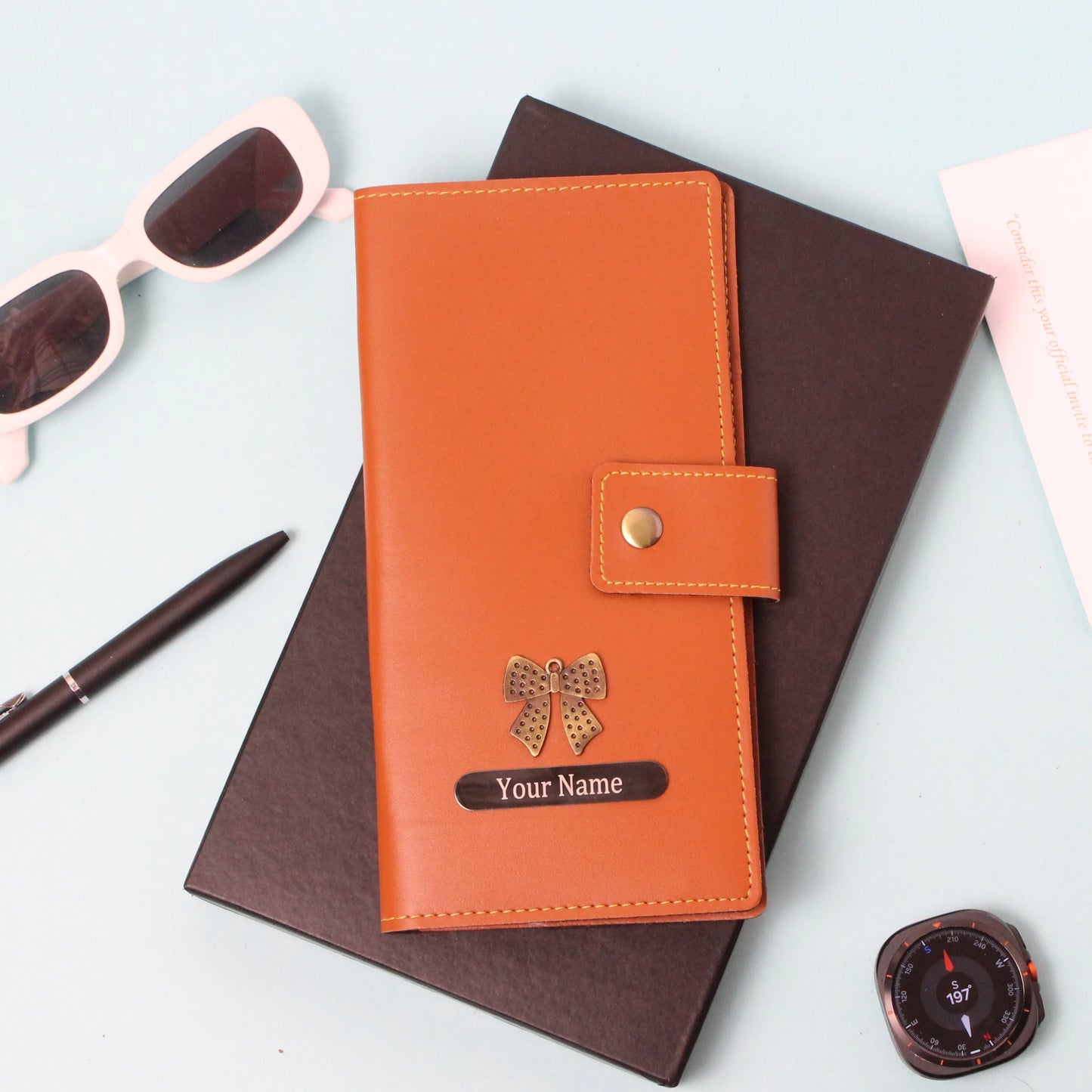 Personalized Classic Texture Travel Wallet