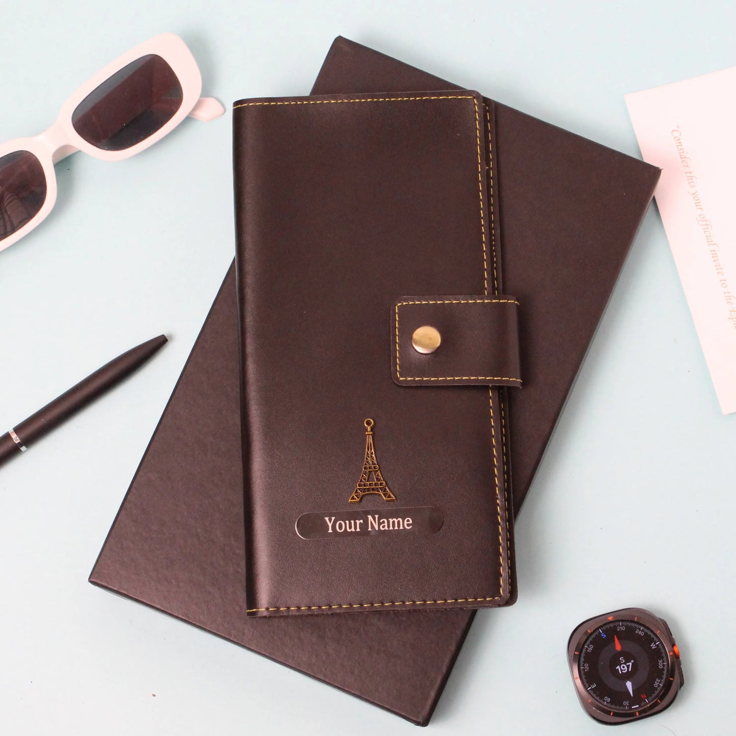 Personalized Classic Texture Travel Wallet