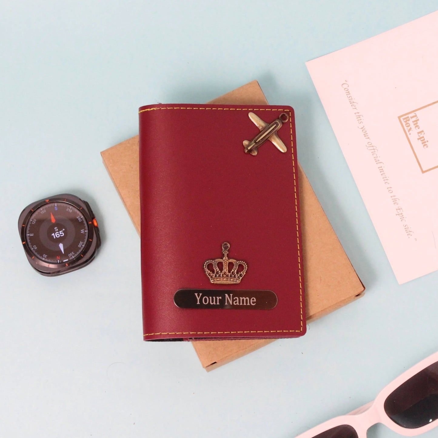 Personalized Classic Texture Passport Cover