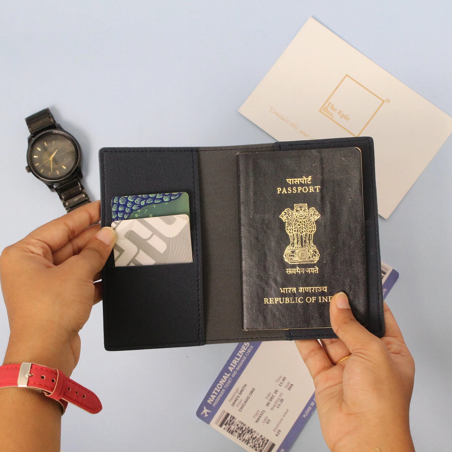 Personalized Pebble Texture Passport Cover