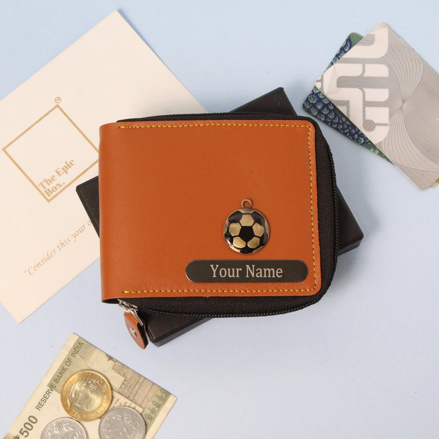 Personalized Classic Texture Zip Wallet
