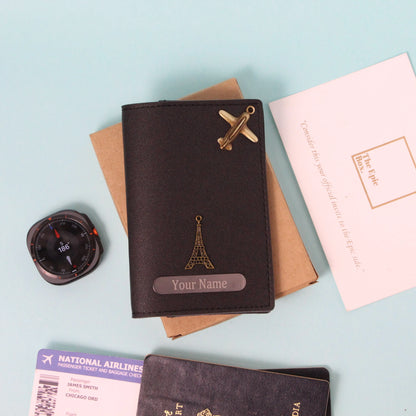 Personalized Pebble Texture Passport Cover