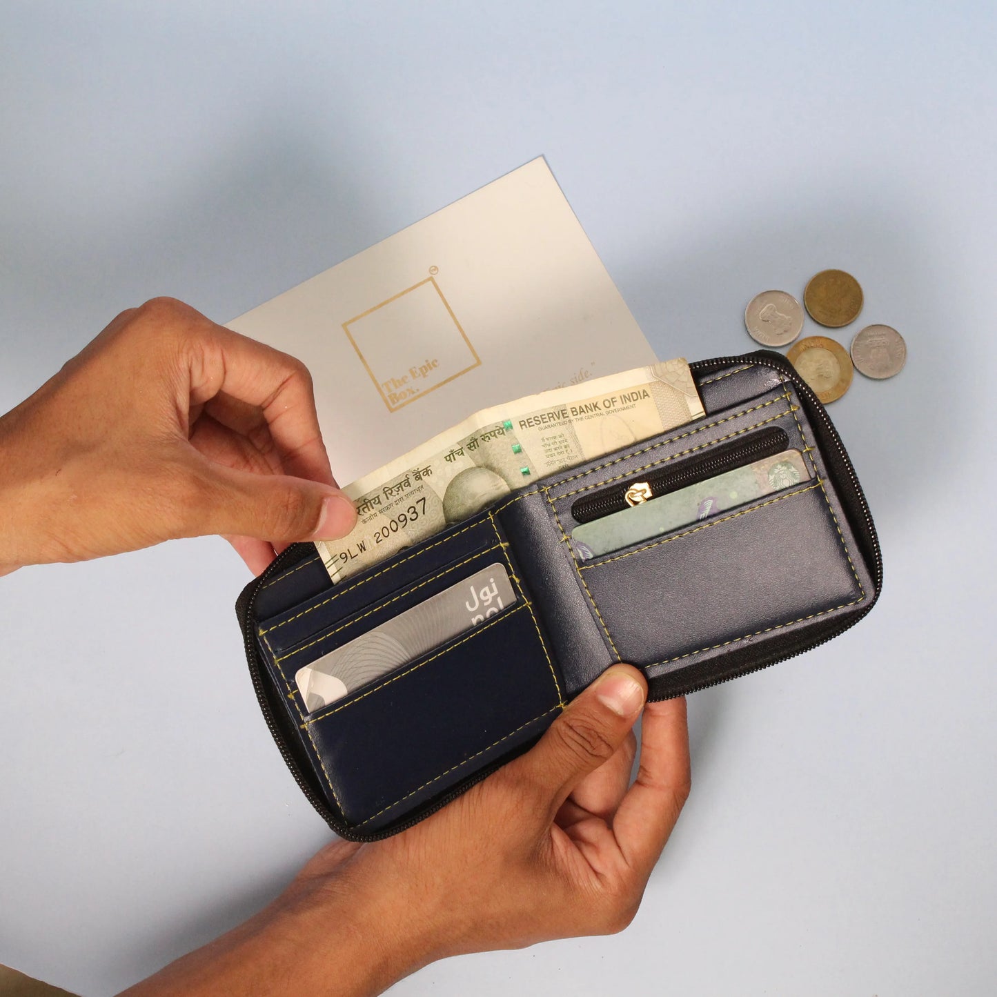 Personalized Classic Texture Zip Wallet