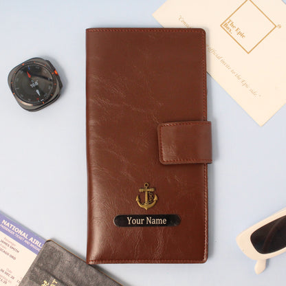 Personalized Ridge Texture Travel Wallet