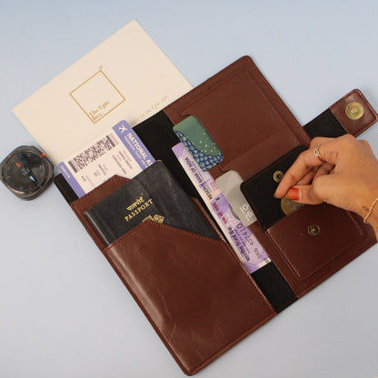 Personalized Ridge Texture Travel Wallet