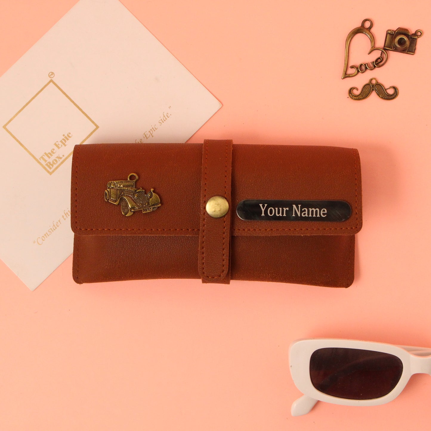 Personalized Pebble Texture Sunglass Cover