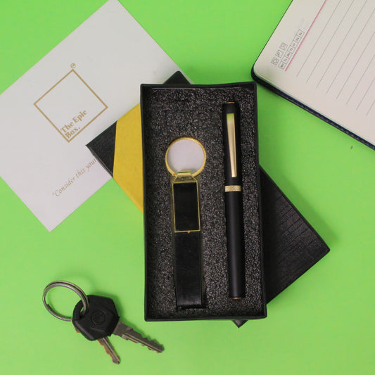 Personalized Luxe Pen & Keychain Combo