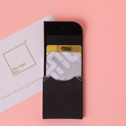 Personalised Sleek Pen And Cardholder Set