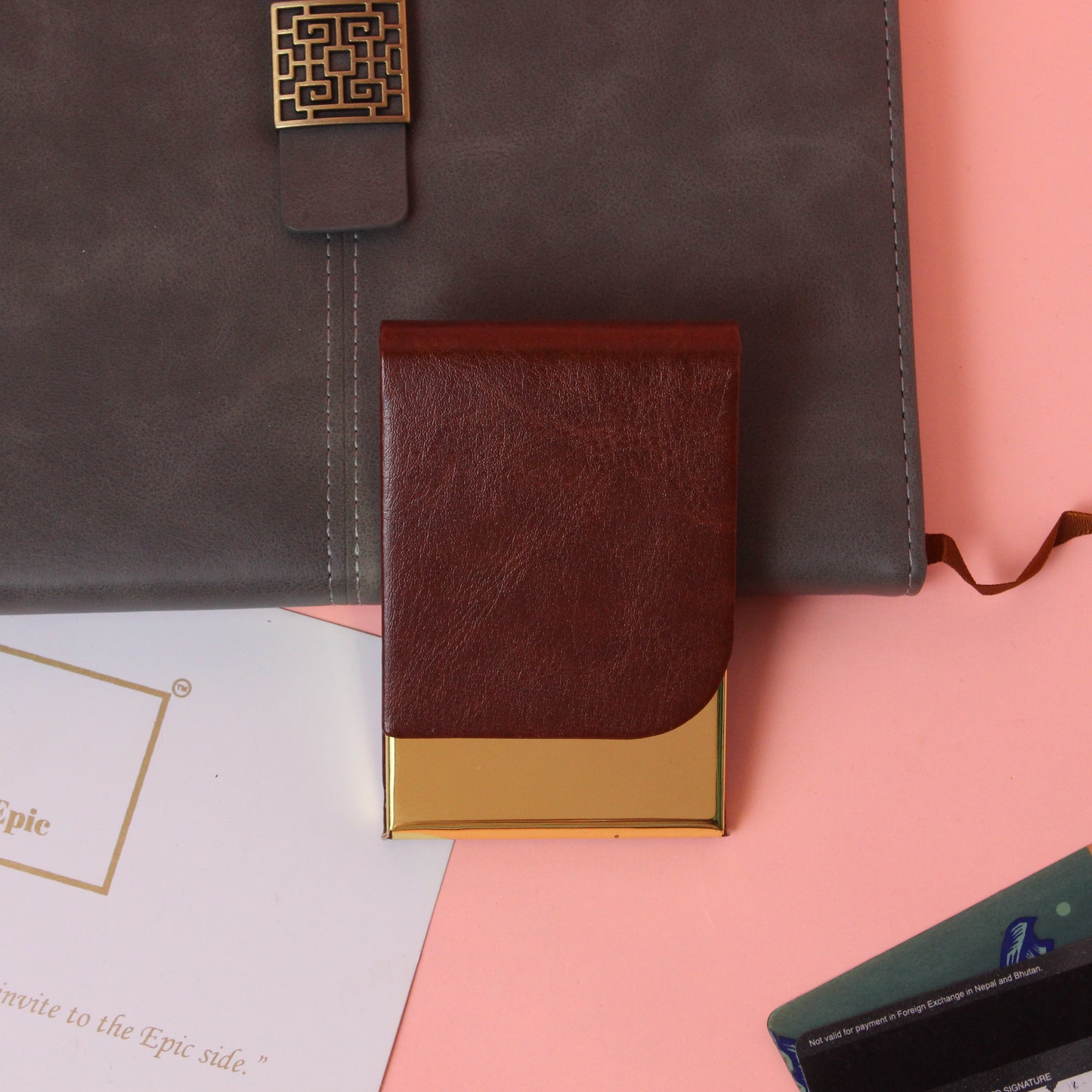 Personalised Elegant Pen And Cardholder Set