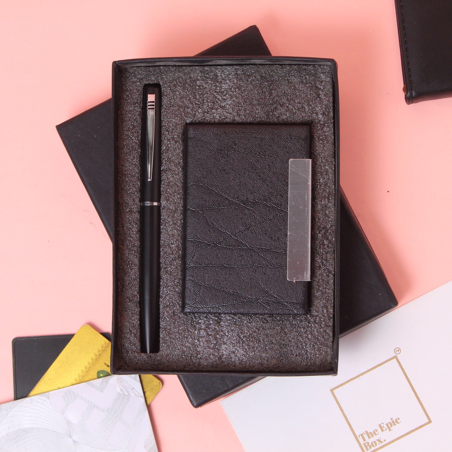 Personalised Classic Pen And Cardholder Set