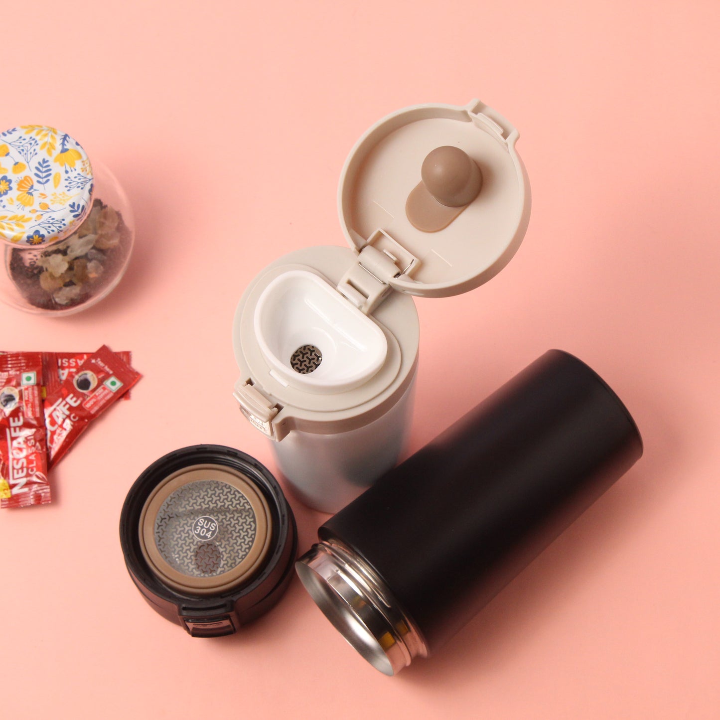 Personalized Push Button Travel Mug